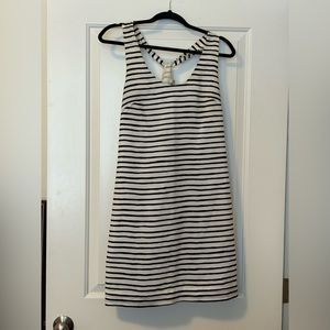 J. Crew blue and white stripes twist back dress!